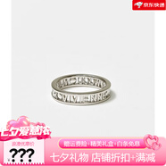 詩筠（SHIJUN）Vivienne 西太后薇薇安簡約鏤空土星戒指朋克情侶戒 白金色-美碼8碼 周長57mm-58mm