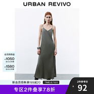 UR秋季新款女裝輕熟氣質(zhì)松弛感V領(lǐng)吊帶連衣裙UWM740005 冷灰 M