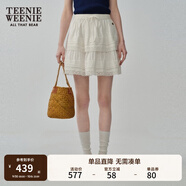 Teenie Weenie小熊夏季法式白色蓬蓬氣質(zhì)蕾絲蛋糕半身裙短裙子女裝 B-白色 M