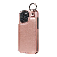 牧后適用iPhone16荔枝紋吊環(huán)左右開(kāi)手機卡包 蘋(píng)果15插卡支架S24保護套 K荔枝紋吊環(huán)左右開(kāi)卡包--玫瑰金 三星A05S 4G