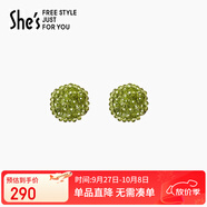 She's茜子飾品耀我宣言小繡球仿水晶耳釘時(shí)尚輕奢耳環(huán)生日禮物送女友