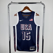 NBA VIBE-NIKE2024美國(guó)隊(duì)深藍(lán)色球衣籃球訓(xùn)練服速干透氣運(yùn)動(dòng)背心 15號(hào) 布克 L 建議體重150斤-170斤