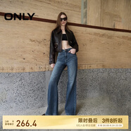 ONLY 2024秋季新款時(shí)尚小個(gè)子高腰顯瘦喇叭褲牛仔褲女|124332055