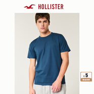 HOLLISTER25夏新款經(jīng)典小海鷗情侶棉質(zhì)基礎T恤男裝女裝KI324-5149 海軍藍 M (180/100A)