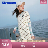 FILA FUSION 斐樂潮牌女子針織連衣裙夏新款寬松潮流運動裙子 仿古白-IV（寬松版型） L 170/88A