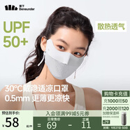 蕉下（beneunder）面膜防曬口罩騎行口罩女高顏值輕薄無(wú)痕防曬面罩護(hù)臉基尼藍(lán)煙灰