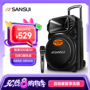 山水（SANSUI） A12-66廣場舞音響戶外K歌重低音藍(lán)牙音響便攜式移動舞臺拉桿音箱大功率擴(kuò)音器 旗艦plus版（12寸重低音+單麥）