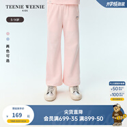 Teenie Weenie Kids小熊童裝24冬季款女童時(shí)尚寬松微喇叭型長(cháng)褲 粉色 120 cm