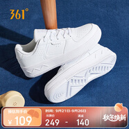 361°運動女鞋秋季開學(xué)復(fù)古厚底增高小白休閑板鞋子女682116601F-7