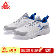 匹克（PEAK）運(yùn)動(dòng)鞋男冬男士革面休閑鞋輕便防滑耐磨跑步鞋秋低幫百搭通勤跑鞋 大白/淺灰【普通款】 41
