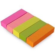 得力（deli）便利貼7154熒光百事便簽貼彩色告示貼5色隨手貼 7154/15*50mm 500張