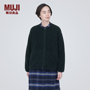 無印良品（MUJI）女式  長(zhǎng)毛抓絨 夾克 短款外套女  簡(jiǎn)約風(fēng) BB2NSA3A 深藏青色 L(165/88A)
