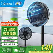 美的（Midea） 電風(fēng)扇 家用風(fēng)扇7葉落地扇立式輕音節能大風(fēng)量電扇臺扇迷你扇臺立兩用轉頁(yè)扇空氣循環(huán)扇安靜低音 【臺立兩用丨7葉勁風(fēng) 】SAF30AB 家用落地扇