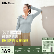 蕉下（beneunder）防曬衣女涼感修身AL11924短款辣妹防曬服女外套烏云灰M