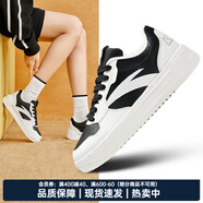 安踏（ANTA）運動(dòng)板鞋女小白鞋女鞋學(xué)生增高百搭運動(dòng)鞋子 紙莎白/黑-3 39