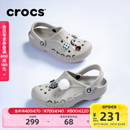 卡駱馳（CROCS）洞洞鞋貝雅男鞋女鞋輕便耐磨一腳蹬拖鞋休閑鞋|10126 卵石色-2V3 44 (280mm)