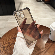 艾思度（iSido）適用蘋果13手機殼iPhone XS/XR透明11pro防摔12mini保護套14plus鏡頭16e全包6s/7P硅膠8軟外殼15pr 防摔透黑【送鋼化膜】 iPhone XR