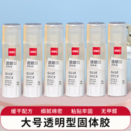 得力（deli） 固體膠高粘兒童手工膠棒強(qiáng)力固體膠水文具固體膠筆辦公固體膠棒手工膠 大號(hào)21g【透明型】 7108 固體膠系列