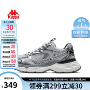 卡帕（Kappa）男女鞋增高老爹鞋子女夏季透氣網(wǎng)面鞋休閑運動(dòng)慢跑鞋 奧運灰 40
