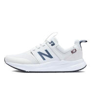 NEW BALANCE跑步鞋男士緩震防滑輕便透氣白色網(wǎng)面深藍色N標志厚底通勤運動鞋 WHITE(AR2) 38.5