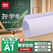 天章 （TANGO）【開學(xué)必備】A1 220g白色全開彩色硬卡紙 加厚大尺寸海報手工繪畫涂鴉 家長會活動背景紙  10張/包