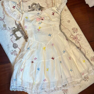 翱?jì)?yōu)廢土風(fēng)軟妹少女公主甜美網(wǎng)紅清新初戀甜心日系可愛(ài)吊帶連衣裙 印花星星裙 S 【關(guān)注店鋪送小禮物】