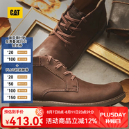 CAT卡特馬丁靴皮靴男鞋新復(fù)古回潮商務(wù)風(fēng)牛皮加絨保暖休閑靴P719118 咖色 加絨 39