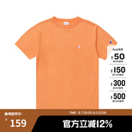 Champion冠軍棉T恤男夏季美式復(fù)古運(yùn)動情侶圓領(lǐng)簡約多巴胺穿搭短袖上衣女 橘色 S