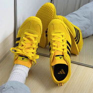 阿迪達斯（adidas）休閑鞋男鞋女鞋冬季新款運動(dòng)鞋VS JOG 2.0德訓鞋T字頭跑步鞋 JS1122黃色 40.5