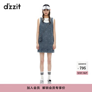 DZZIT【爆款補(bǔ)單】地素明星同款牛仔連衣裙甜美可愛(ài)時(shí)尚百搭女 深藍(lán)色 S