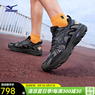 美津濃（MIZUNO）跑步鞋男鞋女鞋 夏季新款黑色透氣網(wǎng)面鞋戶外防滑輕便休閑運動鞋 D1GH2238-15/黑色 新品首發(fā) 43 (280mm)