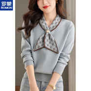 羅蒙（ROMON）媽媽裝針織衫秋冬新款上衣2025寬松優(yōu)雅打底衫系帶氣質(zhì)毛衣女 TT921#紫色 M 建議105斤以?xún)?
                                         title=