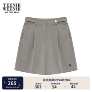 Teenie Weenie小熊女裝夏季短褲學(xué)院風(fēng)休閑薄款痞雅褲闊腿褲女士 撞色 XS (155)