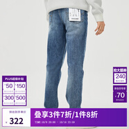 杰克·瓊斯（JACK&JONES）男裝修身牛仔褲男彈性品牌男褲休閑高檔潮流四季款寬松直筒褲子 135中藍牛仔 略偏大，卡碼拍小 31 175 W31/L30