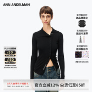 ANN ANDELMAN【明星同款】2025春款不規(guī)則針織衫長袖開衫 黑色 XS