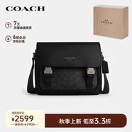 蔻馳（COACH）【品牌直供】男士RACER中號(hào)單肩斜挎包黑色 CT716