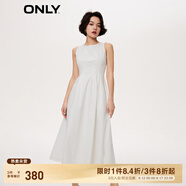 ONLY氣質(zhì)刺繡中長(zhǎng)款牛仔背心裙連衣裙女|123342003 J2Z 白色牛仔提花 M 165/84A