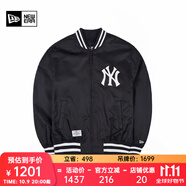 NEW ERA紐亦華MLB棒球NY夾克刺繡春秋男女情侶運(yùn)動(dòng)休閑外套 13546435-黑色 NY M