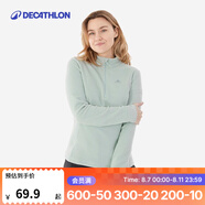 迪卡儂（DECATHLON）保暖戶外抓絨衣外套男女運(yùn)動(dòng)寬松秋搖粒絨外套沖鋒衣內(nèi)膽 女款-半拉鏈-綠色 2XL