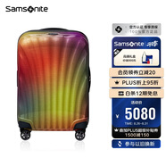 新秀麗（Samsonite）行李箱20英寸拉桿箱輕盈貝殼箱旅行箱包CS2霓虹色密碼登機(jī)箱