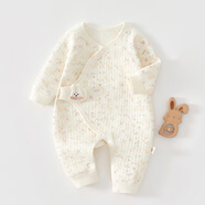 童泰貝康新生嬰兒衣服秋冬新款新生兒59碼a類(lèi)純棉寶寶夾棉連身 萌寶小兔連身衣 52cm 建議4-7斤