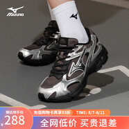 美津濃（MIZUNO）【SPEED 2K】千禧復(fù)古跑鞋男女同款運(yùn)動(dòng)鞋緩震舒適透氣跑步鞋 19/夜鈦灰 38.5 (245mm)