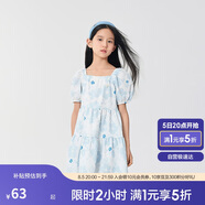 巴拉巴拉女童夏裝連衣裙24中大童甜美裙子泡泡袖202224111040