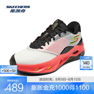斯凱奇（Skechers）2025新款男子運動籃球鞋護腕緩震回彈潮酷舒適鞋子 白/黑/橙/WBO 41