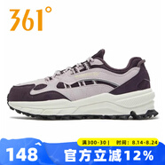 361度女鞋越野鞋2025春季新款戶外登山徒步運(yùn)動(dòng)鞋防滑休閑鞋 晨曦粉紫/幽暗紫 39