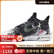 耐克（NIKE）定制球鞋AirMaxImpact毒液手繪時(shí)尚潮流防滑耐磨回彈低幫籃球鞋男 黑白 44