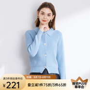 經(jīng)典故事（JANE STORY）減齡溫柔毛衣針織開衫外套秋季女裝2024新款氣質(zhì)高級(jí)感粉色上衣 淺藍(lán) M