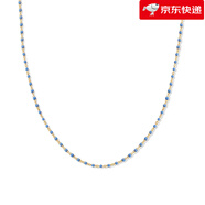 AGATHA【新品】AGATHA/璦嘉莎個(gè)性化定制系列小珠珠法式項(xiàng)鏈鎖骨鏈禮物 孔雀藍(lán)小珠珠項(xiàng)鏈37.5+5CM