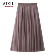 艾熙禮白色網(wǎng)紗半身裙女2025春秋新款高腰百褶裙子中長(cháng)款顯瘦氣質(zhì)A字裙 咖色 【優(yōu)質(zhì)面料】 M -建議105-115斤