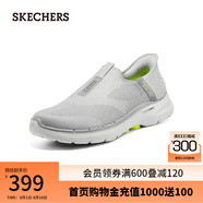 斯凱奇（Skechers）甄子丹同款Slip ins閃穿鞋休閑運動(dòng)減震GOWALK6健步鞋 灰色/GRY 43.5